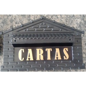 CAIXA DE CORREIO ABS PLUS PRETO/OURO AS132