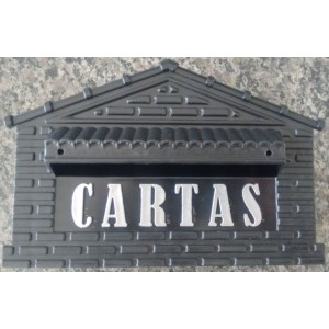 CAIXA DE CORREIO ABS PLUS PRETO/PRATA AS502