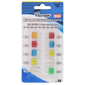 FUSIVEL MINI P/CARRO 10PÇS WESTERN 576