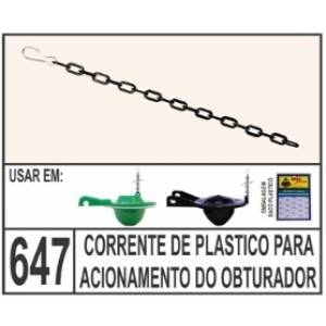REPARO CAIXA ACOPLADA 647 CORRENTE INOX ACIONAMENTO OBTURADOR MIX PLASTIK