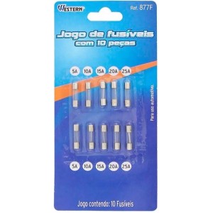 FUSIVEL VIDRO P/ CARRO 10PÇ WESTERN 877F