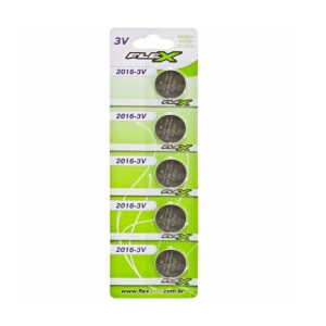 PILHA (BATERIA) LITHIUM CR2016 CARTELA 5PÇ