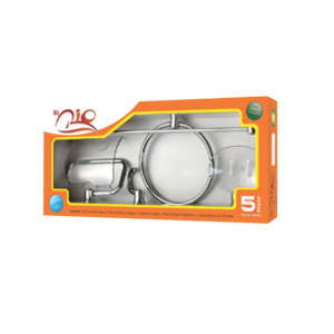 KIT BANHEIRO CROMADO ACRILICO RIO 5PÇ