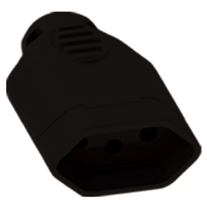 PINO FEMEA 2P+T 20A PRETO ILUMI 1423 (PCT:10UN)