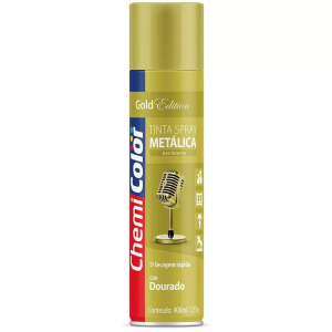 SPRAY TINTA METALICO DOURADO CHEMICOLOR 400ML 680199