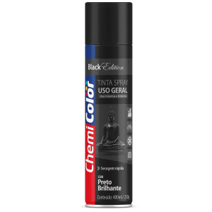 SPRAY TINTA UG PRETO BRILHANTE CHEMICOLOR 400ML 680092