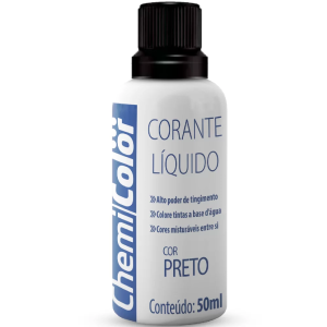 CORANTE CHEMICOLOR LIQUIDO PRETO 50ML (FD:12UN)