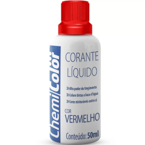 CORANTE CHEMICOLOR LIQUIDO VERMELHO 50ML (FD:12UN)