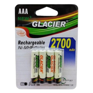 PILHA RECAR. AAA 900MAH CART C/4PÇS GLACIER