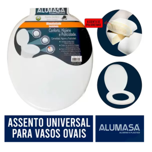 ASSENTO SANITARIO ALMOFADADO FLORENCA BRANCO ALUMASA 2482 (CX:10UN)