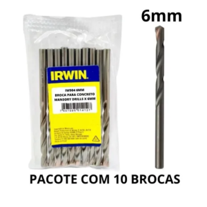 BROCA CONCRETO 06MM IRWIN (PCT:10PÇ)