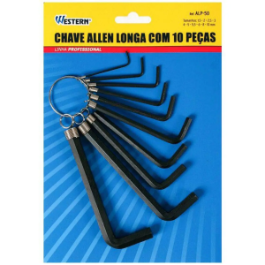 CHAVE ALLEN 1,5-10MM LONGA 10PÇS WESTERN ALP-50