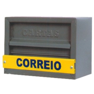CAIXA DE CORREIO SIMPLES MURO METAL HORIZONTAL