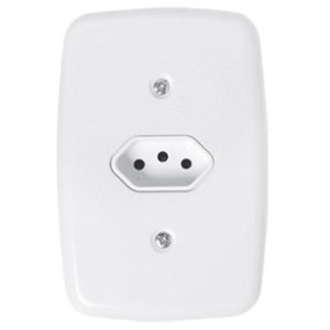 PLUZIE 1 TOMADA 2P+T 10A 250V C/ PLACA 3211