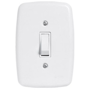 PLUZIE 1 INTERRUPTOR SIMPLES C/ PLACA 3200