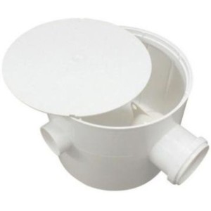 CAIXA GORDURA 250X50 REDONDA BRANCA C/ TAMPA LUCONI 3346