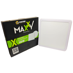 MAXI PLAFON LED SOBR.BC QUADRADO 18W 6500K 309