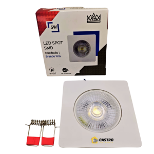 SPOT ARTICULADO LED 5W QUADRADO 6500K SMD
