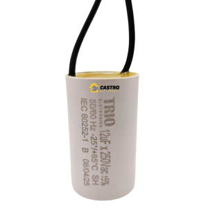 CAPACITOR PORTAO 2 FIOS 12UF 250V (PCT:05UN.)