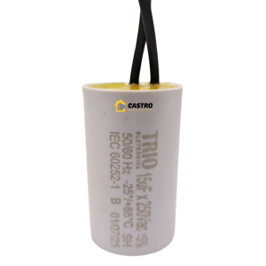 CAPACITOR PORTAO 2 FIOS 15UF 250V (PCT:05UN.)