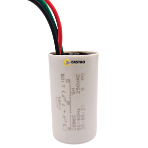 CAPACITOR VENTIL TETO 3 FIOS 3UF + 7UF 250V (PCT:05UN.)