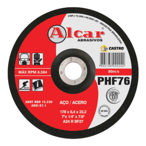 DISCO DE DESBASTE 180X6,0X22,2MM DISFLEX 16025