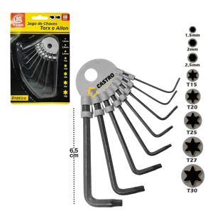 CHAVE TORX E ALLEN 08PÇS SQ 329