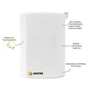 PLUZIE PLACA CEGA 4X2 BRANCA 4240