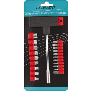 CHAVE T 21PÇ PONTA SOQUETE EXCELLENT EDA 8VC