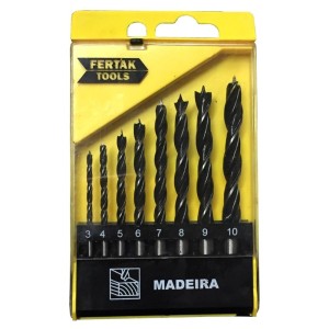 KIT BROCAS MADEIRA 8PÇS FERTAK 1204