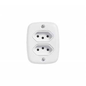 PLUZIE 2 TOMADA 2P+T 10A SOBREPOR (X) 9013