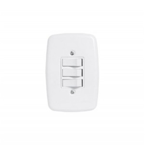 PLUZIE 3 INTERRUPTOR (2S+1P) C/ PLACA 3207