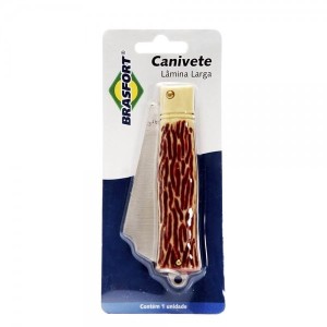 CANIVETE INOX PONTA LARGA BRASFORT 8119